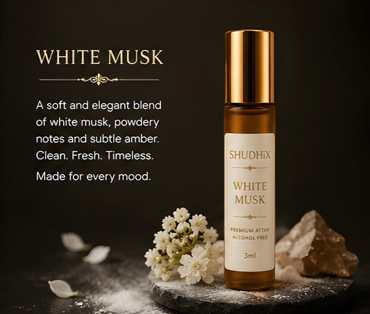 SHUDHIX White Musk Premium Attar | Alcohol Free Long Lasting Perfume Oil
