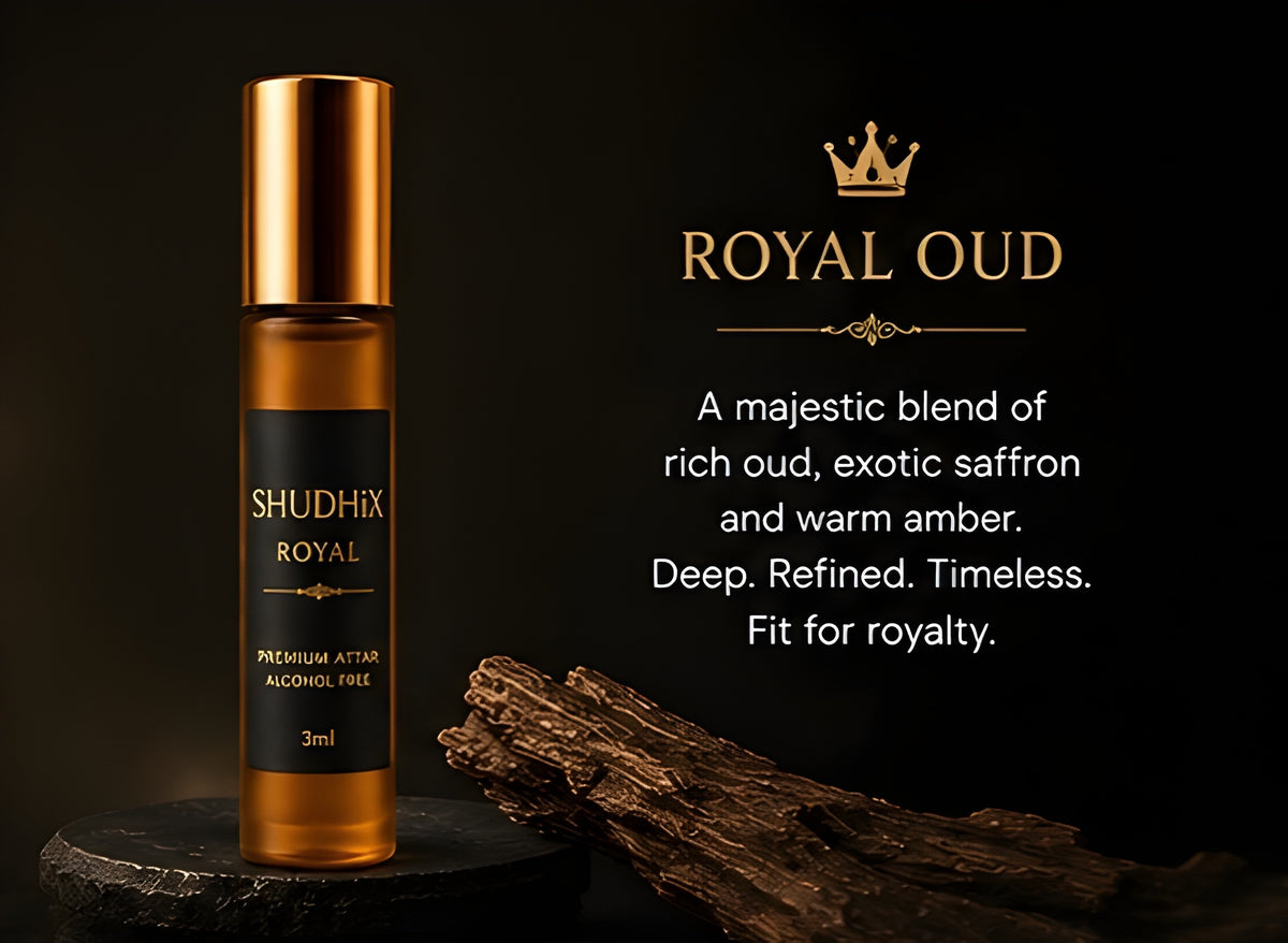 SHUDHIX Royal Oud Premium Attar | Alcohol Free Long Lasting Oud Fragrance