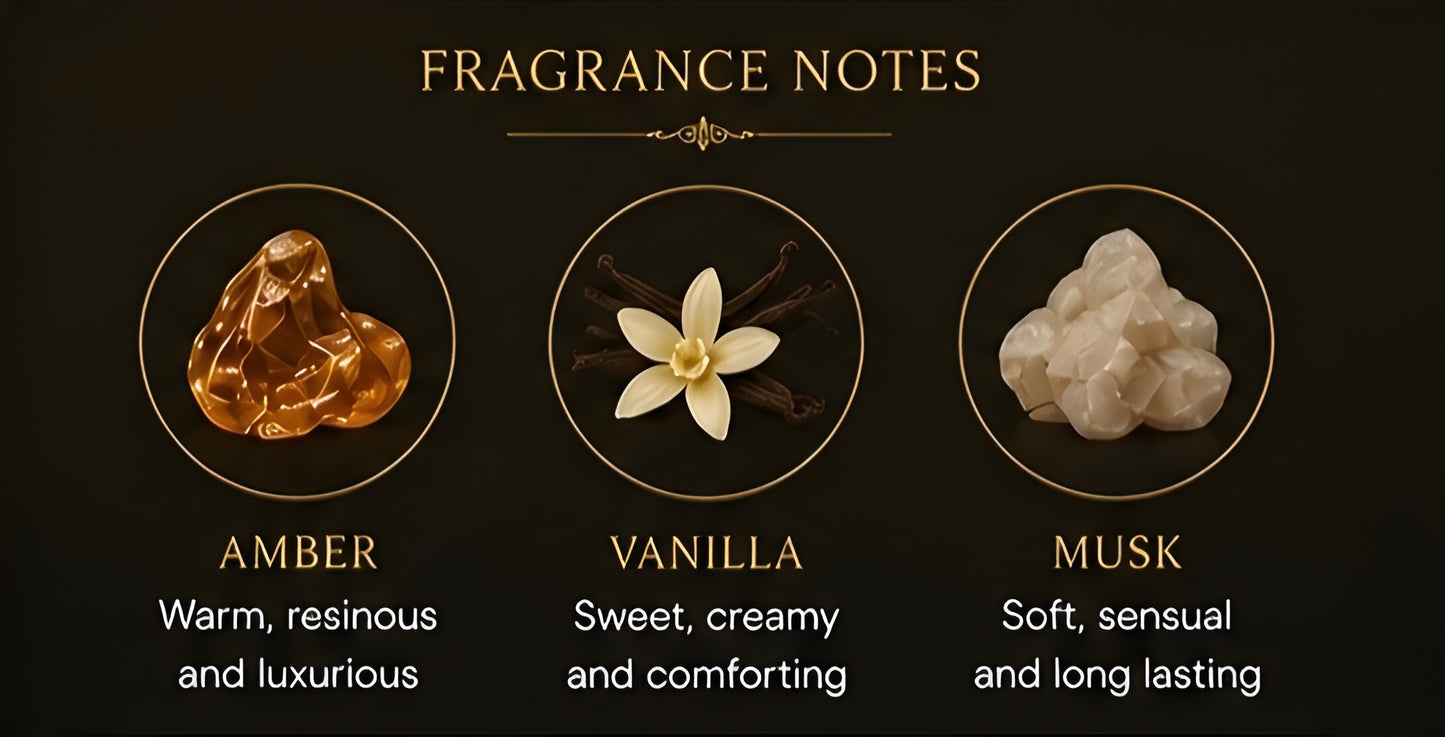 SHUDHIX Amber Gold Premium Attar | Alcohol Free Amber Vanilla Musk Perfume Oil