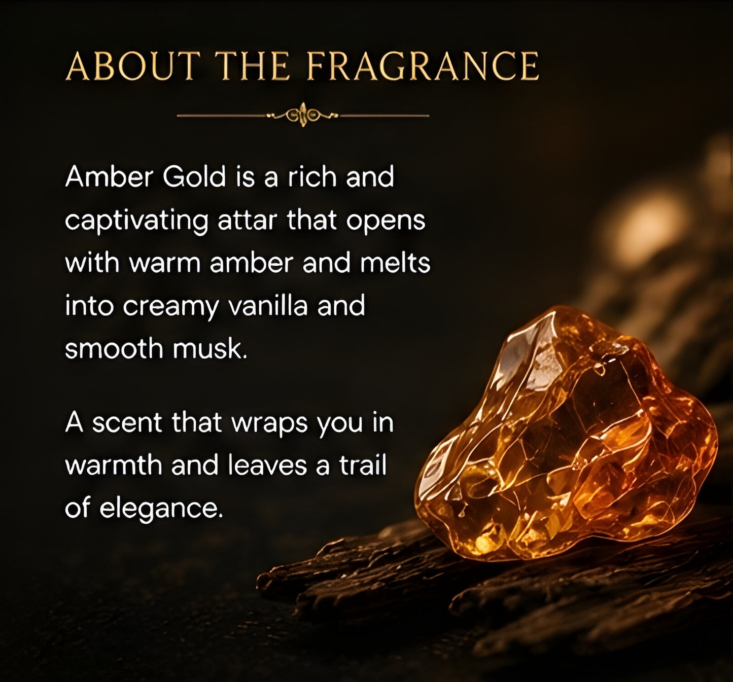 SHUDHIX Amber Gold Premium Attar | Alcohol Free Amber Vanilla Musk Perfume Oil