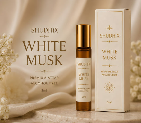 SHUDHIX White Musk Premium Attar | Alcohol Free Long Lasting Perfume Oil