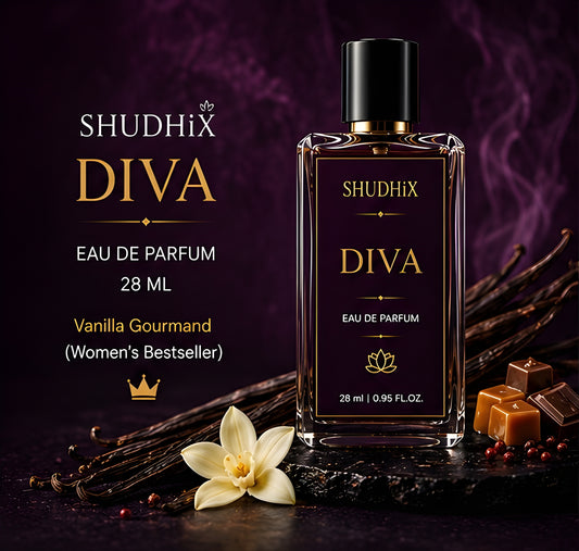 SHUDHIX Diva Eau De Parfum for Women | Vanilla Gourmand Luxury Perfume